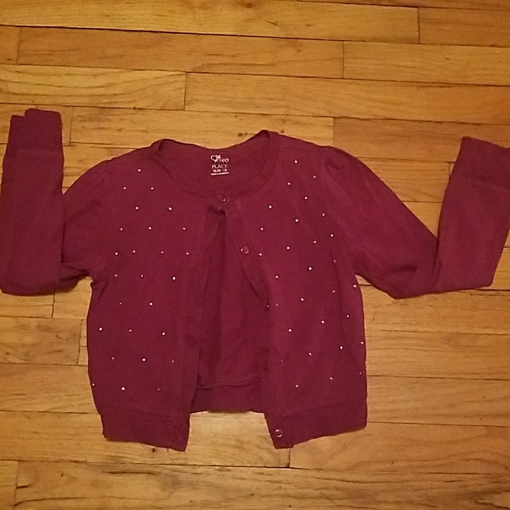 Size 7 Children's Place purple cardigan